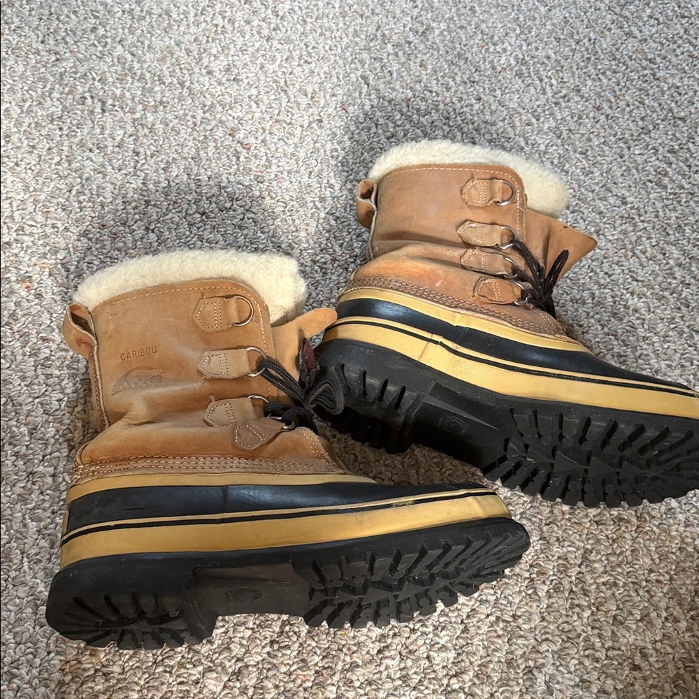 Sorel Kaufman Women’s Insulated Winter Boots - Tan and Black-10 - Picture 3 of 8